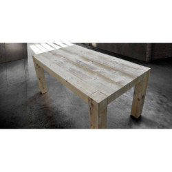 Tavolo moderno allungabile in legno invecchiato 160x90x77 cm