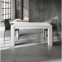 Tavolo da pranzo allungabile in legno rovere spazzolato bianco 180x90