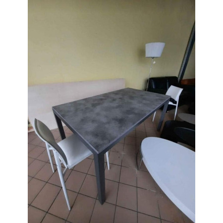 Tavolo da pranzo allungabile moderno grigio 160x90 cm