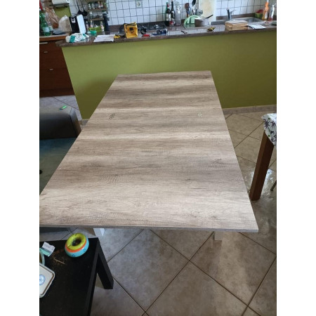 Tavolo da pranzo in legno apertura a libro 90x90x77 cm