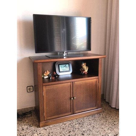 Mobile porta TV arte povera in legno noce lucido 84x40x80 cm