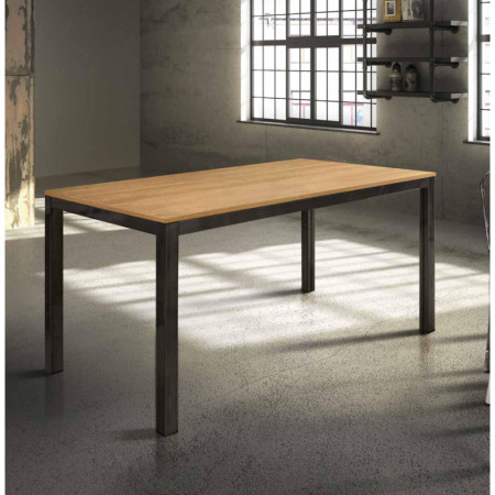 Tavolo in legno rovere allungabile moderno 160x80x77 cm
