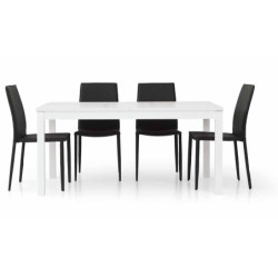 Tavolo in legno bianco frassinato dim.246/160x90 cm