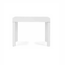 Tavolo consolle in legno bianco frassinato 50/300x90 cm