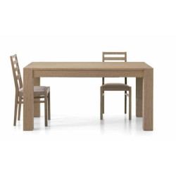 Tavolo moderno allungabile in legno di rovere seppia spazzolato