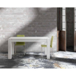 Tavolo da pranzo allungabile in legno abete bianco moderno 160 x 90