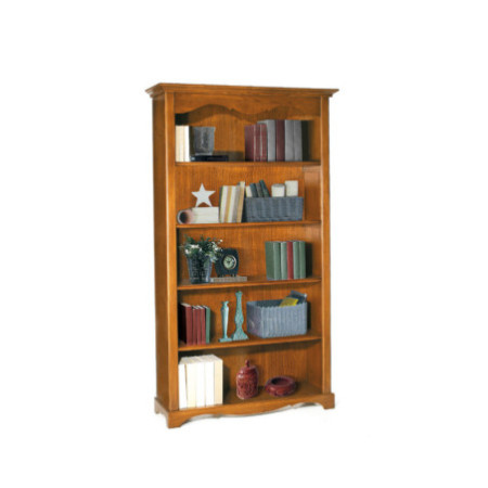 Libreria arte povera in legno noce lucido 120 x 40 x 210 cm